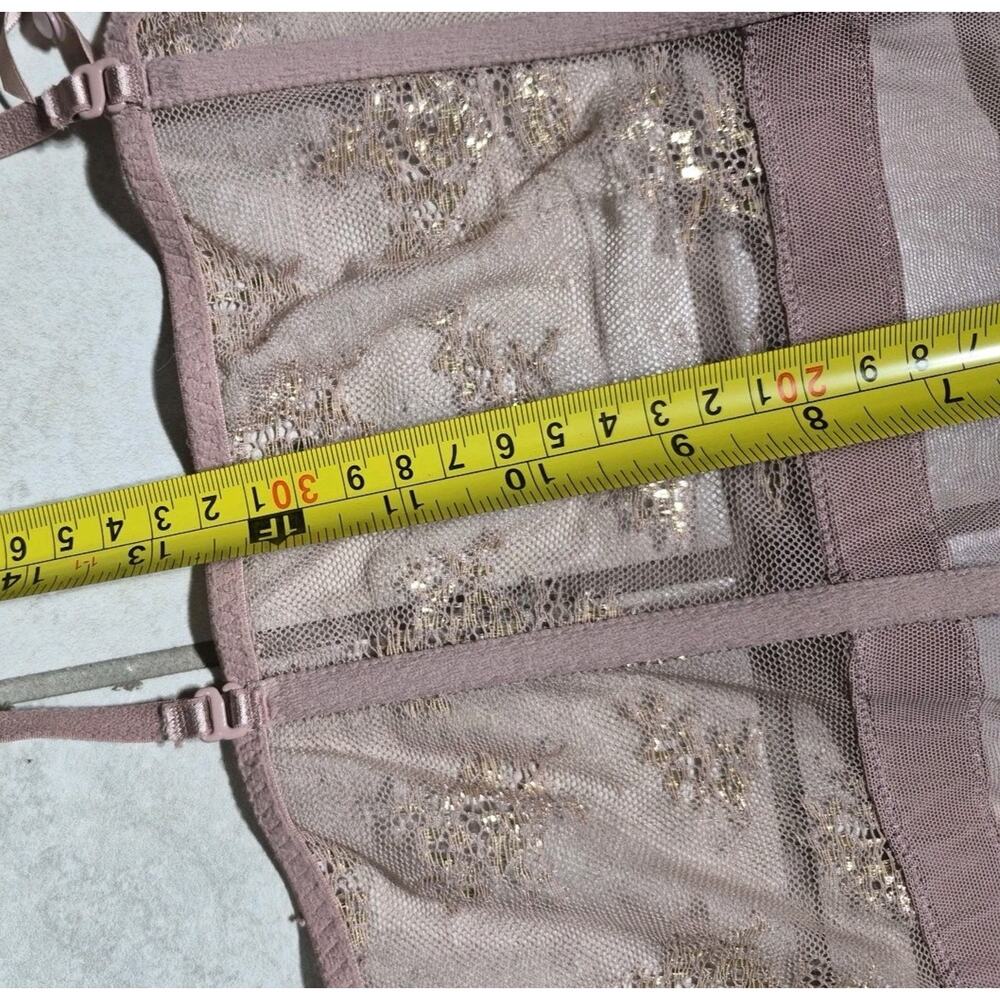 victorias secret very sexy pink nude lace bra corset lingerie 34C - Picture 13 of 13